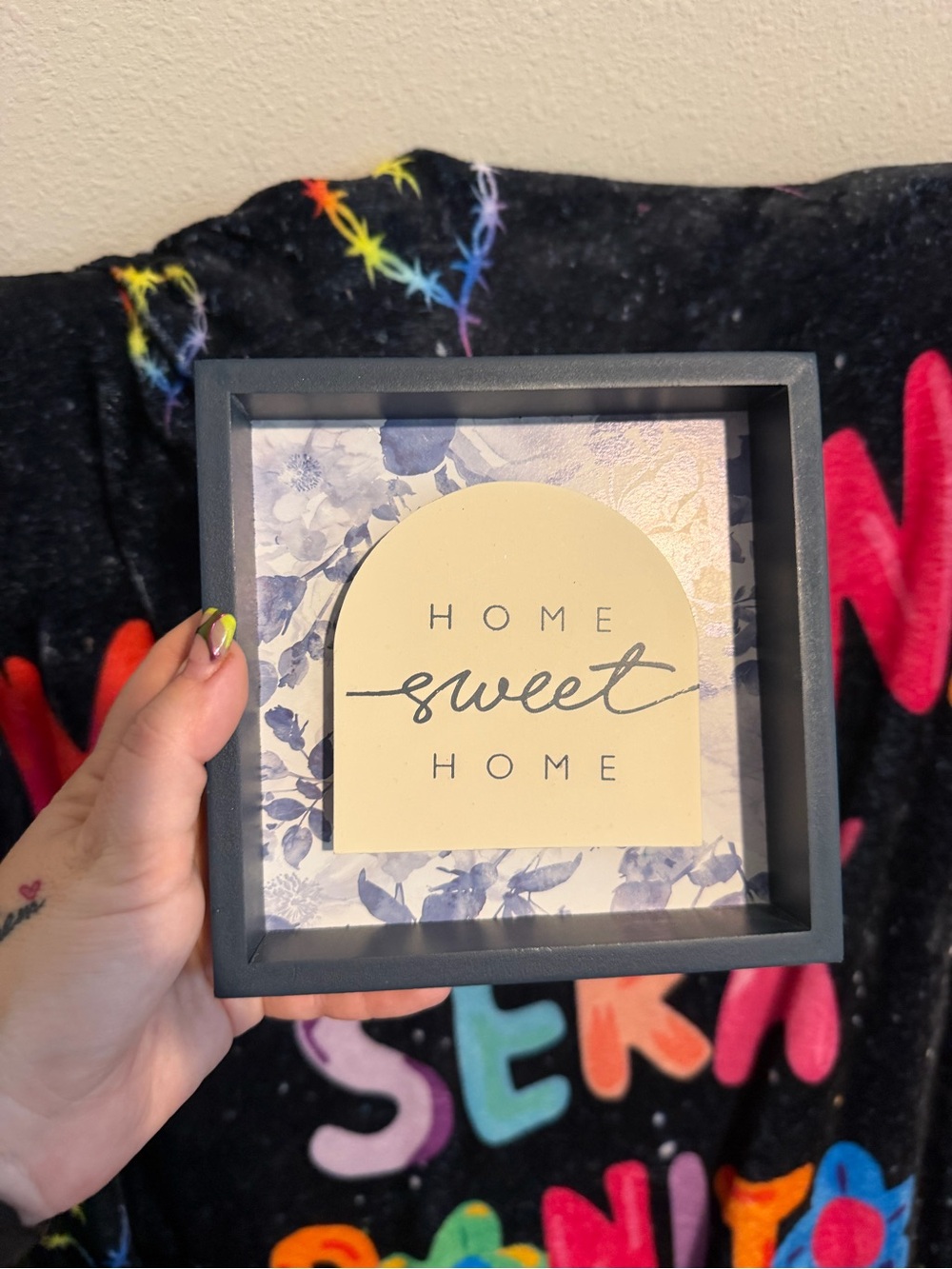 Home Sweet Home Framed Wall Accent - Blue